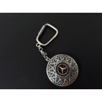 925 Ayar Gümüş Telkari Mercedes Anahtarlık